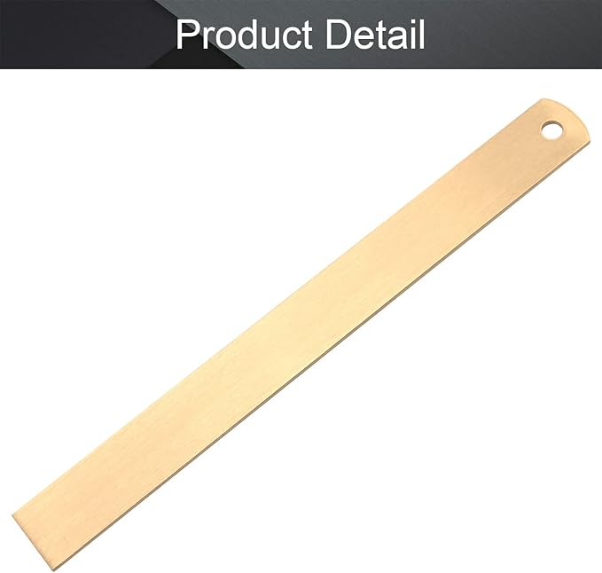 Utoolmart Brass Straight Ruler, 15cm / 5.9-inch Double-Sided Scale Ruler, Measuring Tool for Engineering Office Architect and Drawing 1 Pcs