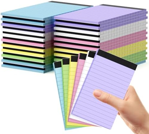 48 Pack Colored Mini Notepad Small Note Pad 3 x 5 Server Notepads Memo Pad