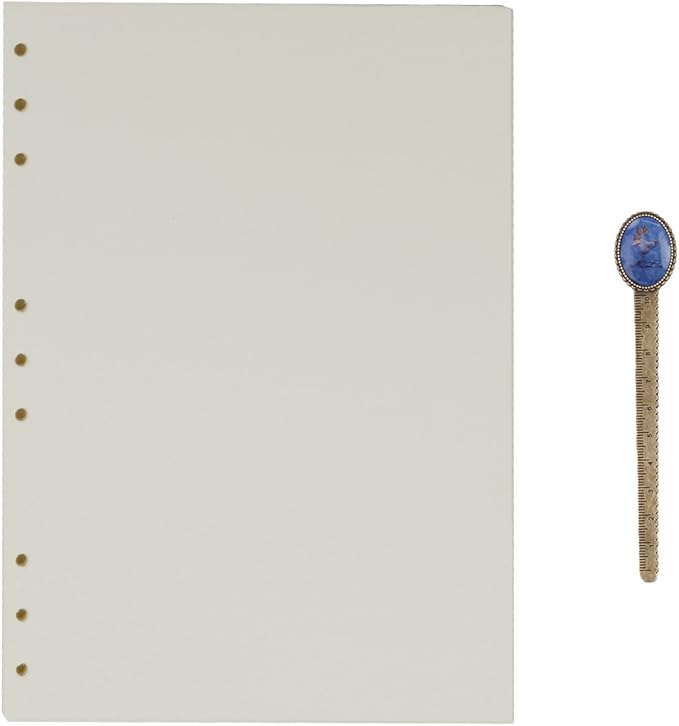 B5 Refill Paper 9 Hole Punched Filler Paper Refills for B5 Loose Leaf Notebook Travel Journal Personal Diary Planner Binder Scrapbook, 80 Sheet, 160 Page, Blank Paper, 6.9 Inches x 9.8 Inches