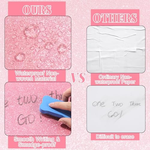 Glitter Pink Bulletin Board Roll Non-Woven Fabric Poster 15.7" x 20 Ft