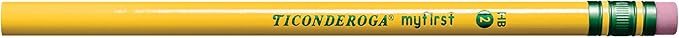 Ticonderoga My First Wood-Cased Pencils, 2 HB, Yellow, 36 Count