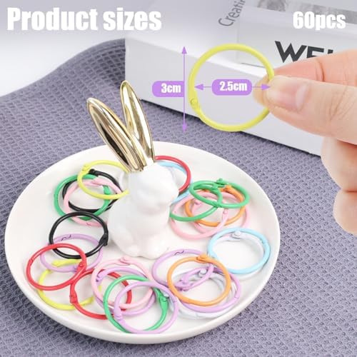 366PCS School & Office Bundle, 300 Sheets Colored Wide Ruled Loose Leaf Paper & 66 Metallic Binder Rings, 5 Colors for Note Organization, School Supplies, and DIY Projects