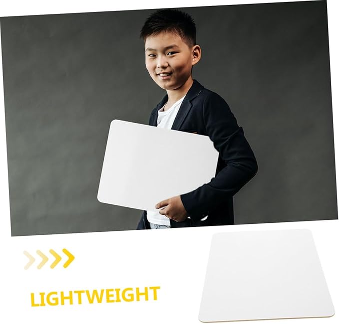 jojofuny 2pcs Portable Double Sided Dry Erase Lapboards Lightweight Interactive Whiteboards for Students Teachers Classroom Use Safe Rounded Corners