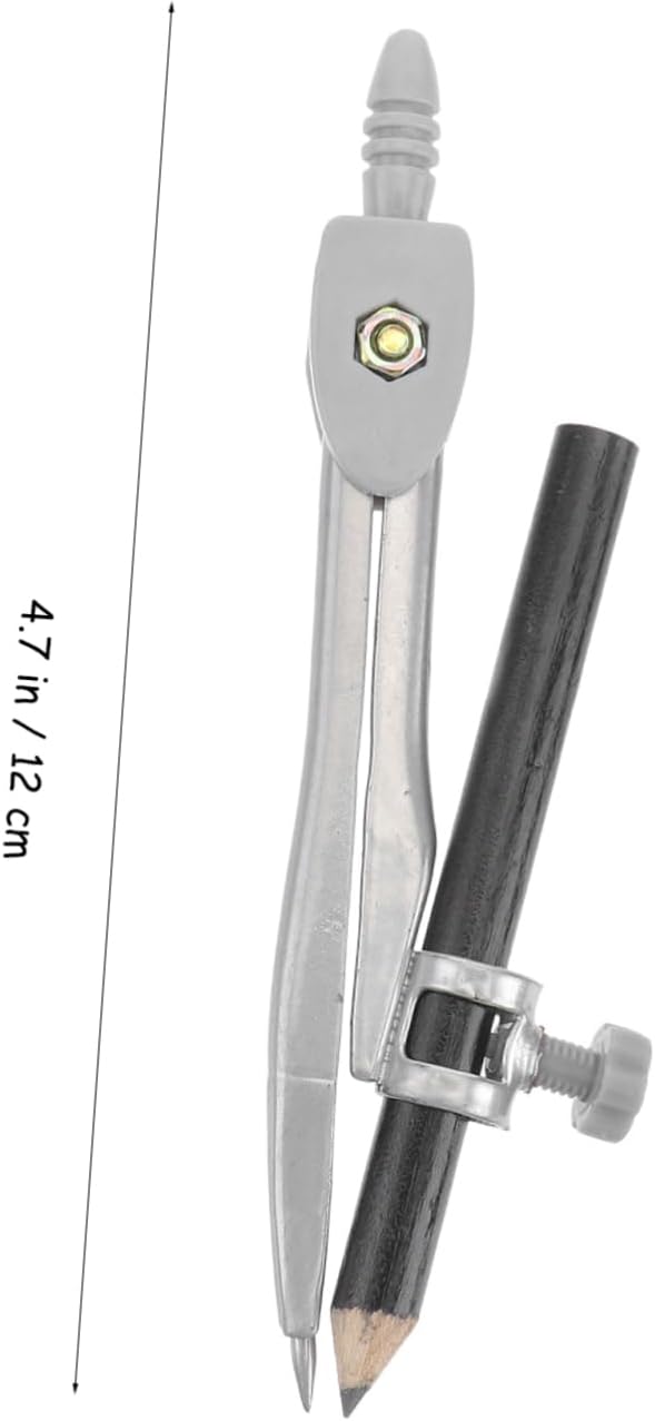 LALAFINA 2pcs Professional Geometry Compass Pencil Holder and Screw-Mount Design for Accurate Drafting Drawing and Measuring for Students and Office Use