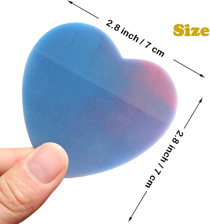 Cute Heart Shaped Transparent Sticky Notes for Annotating 200 Sheets Sparkly Self Adhesive Removable Waterproof Memo Pad Fun Colored Clear Sticky Notes 4 Pack