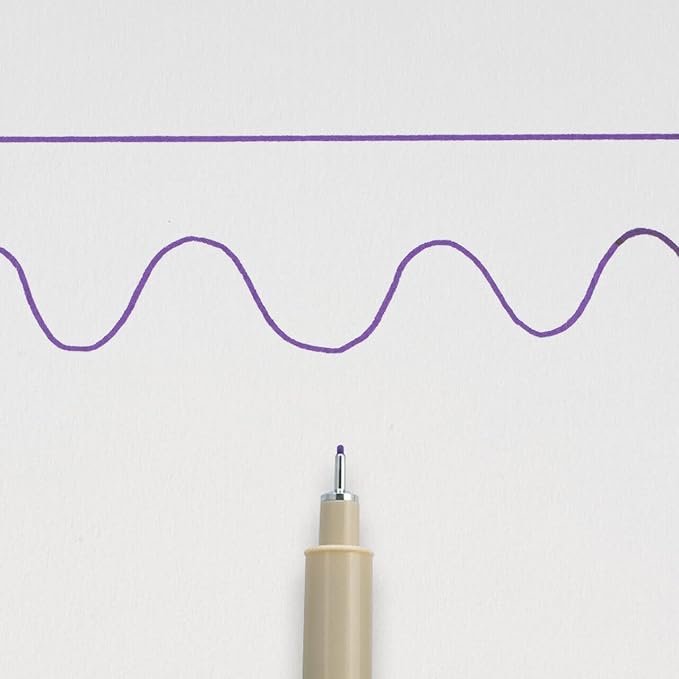 SAKURA PIGMA MICRON 05 FINELINER PEN, 0.45MM LINE WIDTH, PACK OF 2 (Violet)