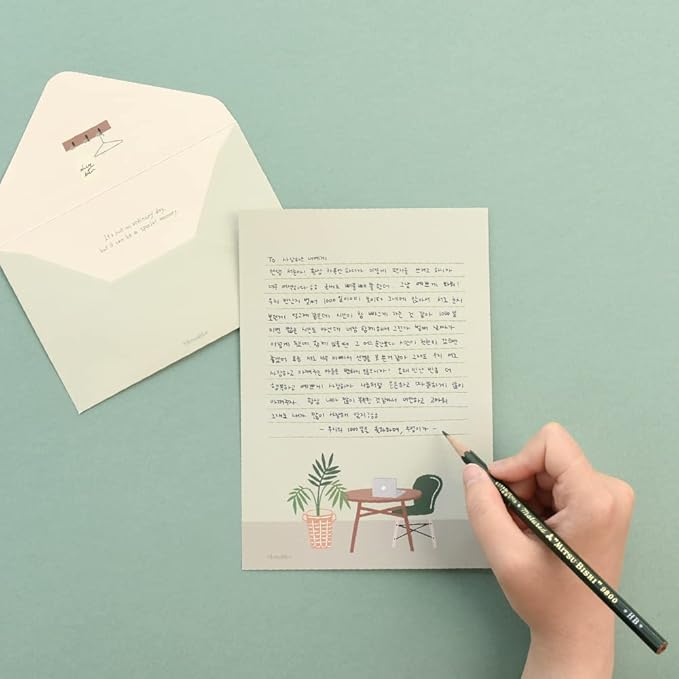 Monolike Ordinary Days Letter Paper and Envelopes Set - 8Type, 32 Letter Paper + 16 Envelopes