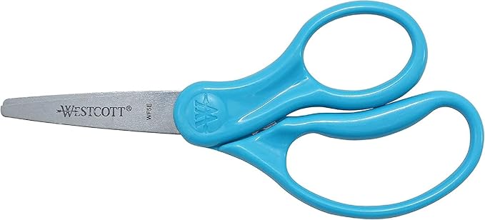 Westcott Right & Left-Handed Scissors For Kids - Back to School Essentials, Classroom Must Haves, Art Supplies - 5-Inch Pointed Safety Scissors - Assorted Colors - 12 Pack (ACM13141)
