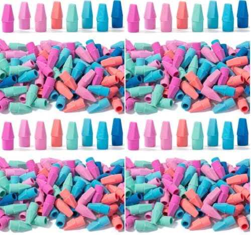 Mr. Pen- Pencil Erasers Toppers, 480 Pack, Colorful, Latex Free, No Smudge