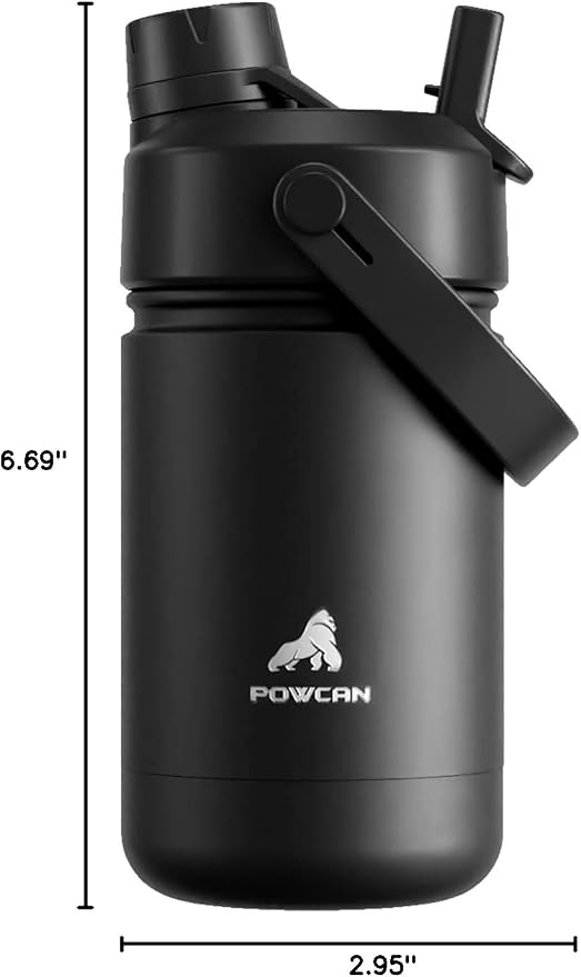 12 oz Kids Leakproof Water Bottle: 2-in-1 Straw Spout Lid, BPA-Free, Easy Carry, Keep Cold 24H, Cupholder Friendly, Stainless Steel Cup for Summer Camp, Playground, Trip, Birthday Gift (Dark Knight)