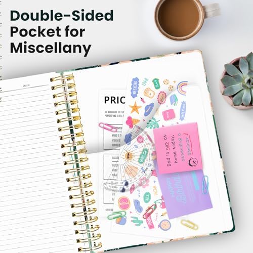 Taja Large Spiral Notebooks for Work 5 Subject with Removable Dividers