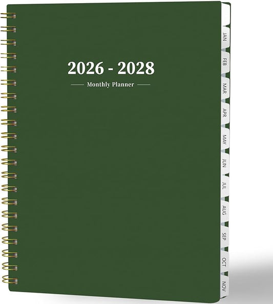 2026-2028 Monthly Planner - 2 Year Monthly Planner Calendar 2026-2028, Jul 2026 - Jun 2028, 8.5" x 11", 24 Months, Spiral-Bound, Tabs, Holidays, Notes, Ideal for School Office Home Planning
