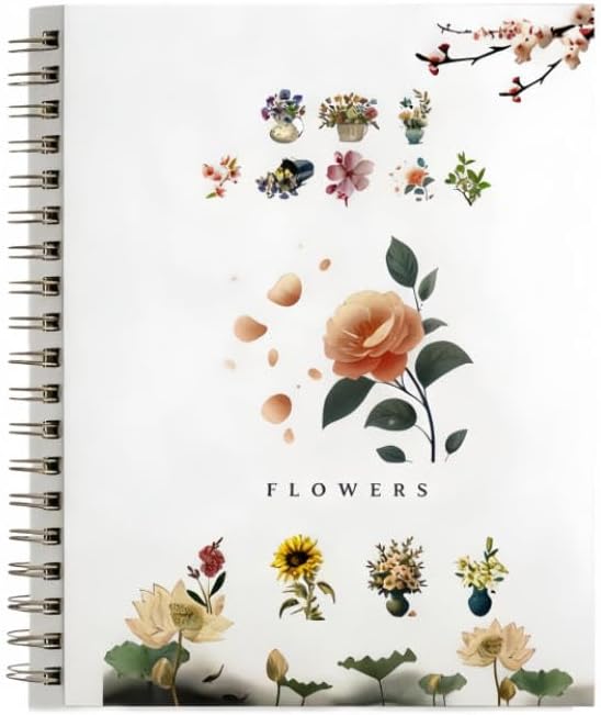 24 Colors Watercolor Book with Paint，Beginner Watercolor Workbook Kit, Watercolors Workbook (Flowers - No Paint)