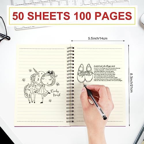 Yahenda Spiral Notebook College Ruled Journals Notebooks Lined 8.3 x 5.5 Inch Note Books Bulk A5 Writing Notebooks Thick Paper Notebook for Office Business School Supplies (Mixed Colors,18 Pcs)