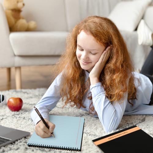Resurhang 6 Pcs Top Spiral Notebooks,8.5 x 11 Inches,No Holes,Retro Colors