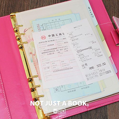 Zelten Refills/Loose Leaves for A5 Cover Ring Binder/Personal Organizer/Planner(A5 6 Holes, Paper Folder 5 PCS)