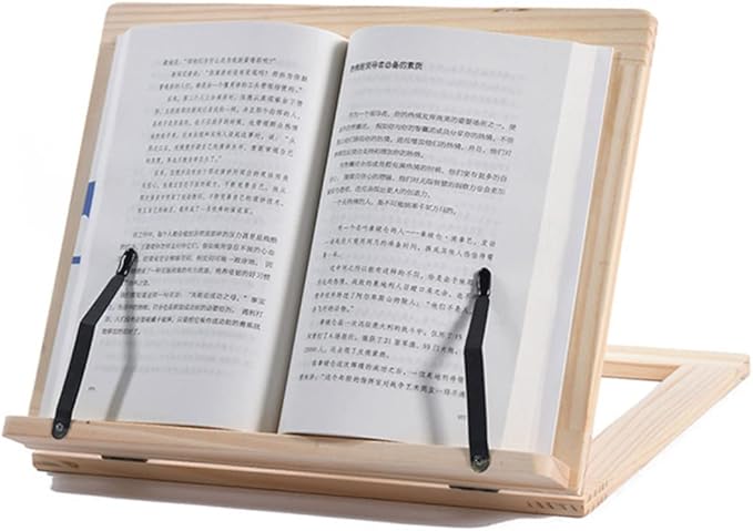 TEHAUX 1pc Wooden Reading Rack Versatile Book Holder for Desk Sofa Bed Compact and Design for Students and Adults Supports Tablets and More