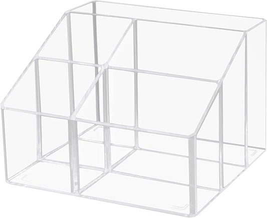 HSYMQ Acrylic Desk Organizers, Clear Pen Holder and Pencil Holder Display Stand for Office, School and Home