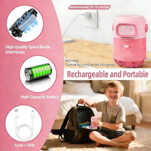 Electric Pencil Sharpener for Classroom Home, Automatic Colored Pencil Sharpener for Kids, Auto Stop for 6-8mm No.2/Colored Pencils, Cute Pencil Sharpener Battery Powered, School Supplies