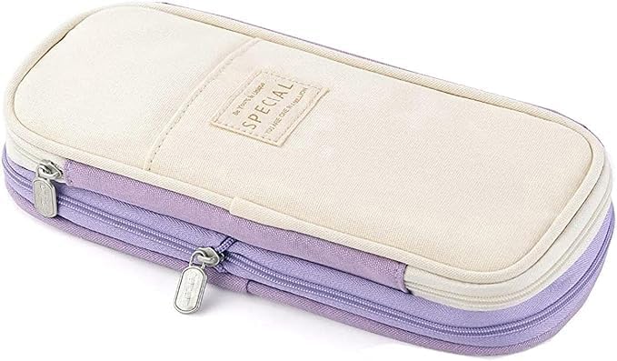 Arnuixty Large Storage Pencil Case Pen Bag with Zipper Big Capacity Pouch Organizer for Office Travel Holder Box