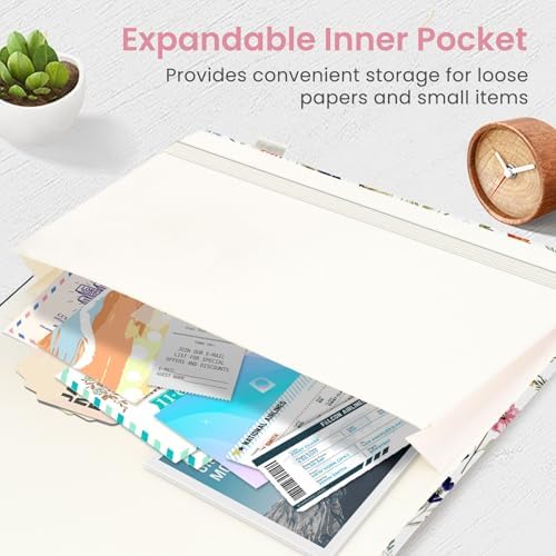 Taja Pretty Journal for Women, 5.7" x 8.3" Lined Notebook for Journaling