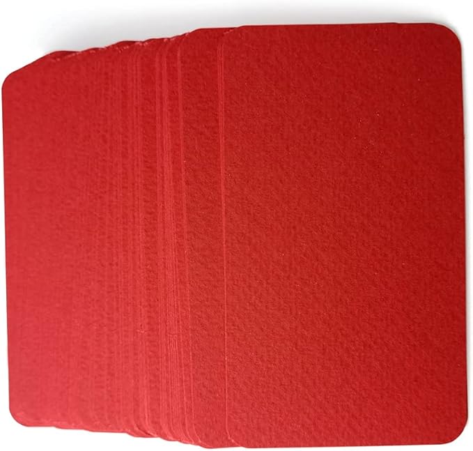 PPAPPAPPIYO 3.5x2 rounded corner index cards180gsm Thick Cardstock, Blank Colored Flash Cards for Study, Notes, Business Cards & Labels, Small Notecards 100 Pack (red)