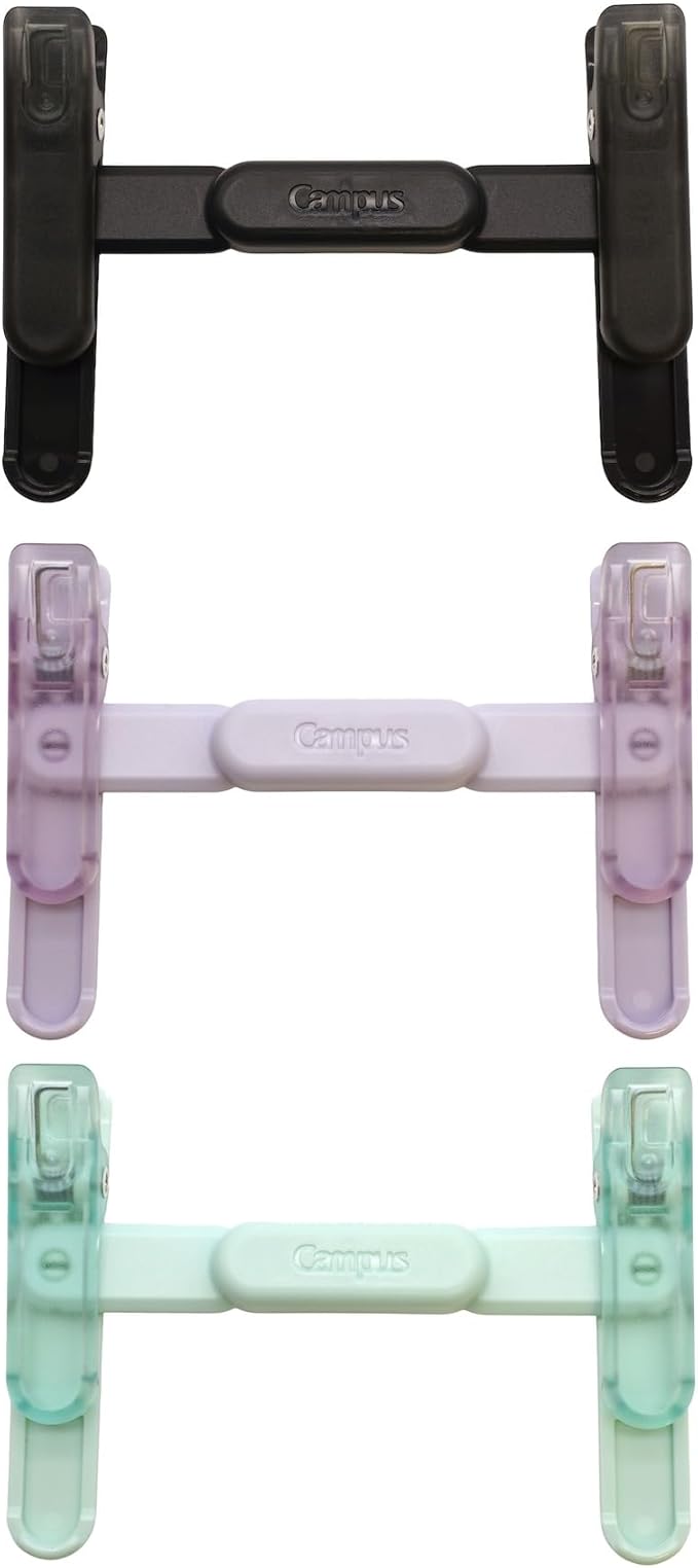 KOKUYO Campus Book Clip, Portable Pen-Style Holder for Thick Textbooks, Independent Dual Clips, Semi-Transparent Design to See Text - Green