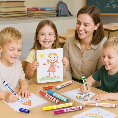 480 Washable Markers Bulk, Broad Line Conical Tip Coloring Marker for Kids