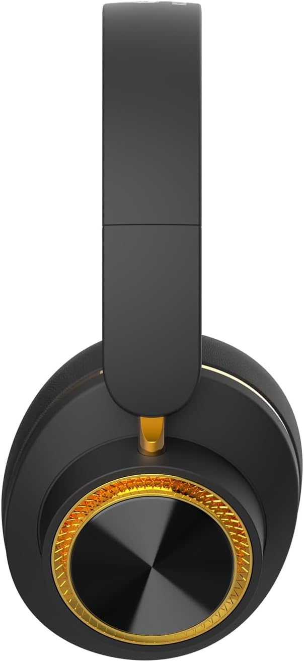H8 BT 5.4 Over-Ear Wireless Headphones,ANC Noise Cancelling,120H Playtime,Deep Bass,High-Protein Ear Pads,Foldable 1.5m 3.5mm AUX Cable for Driving,Office,Travel,Online Class(Black)