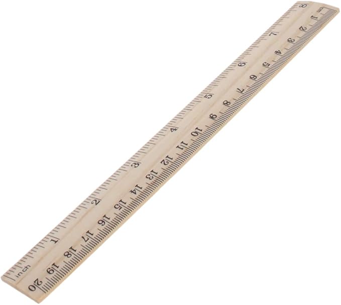 Utoolmart Wooden Straight Ruler, 20cm / 7.9-inch Inch/Metri Scale, Wood Drawing Ruler, Measuring Drafting Tools, Measuring Rulers for Home, Student, Office Tailor Shop, Factory 5 Pcs