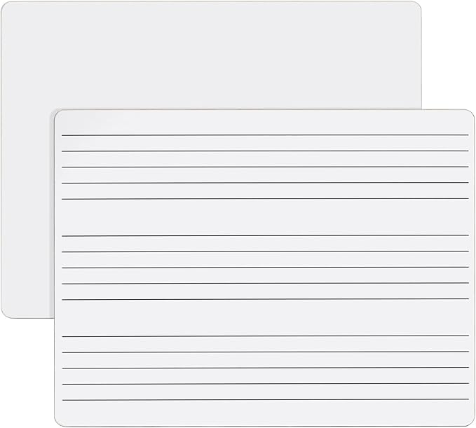 Bright Creations 12-Pack Classroom Music Staff Dry Erase Boards - 9 x 12 Inch Double-Sided Lapboards & Graph Whiteboard - Music Teaching Aids with Erasers