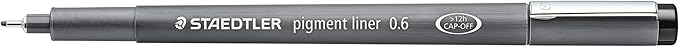 Staedtler Pigment Liner 308 Black 0.6 mm Pack of 10