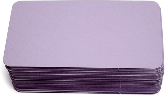 PPAPPAPPIYO 3.5x2 rounded corner index cards180gsm Thick Cardstock, Blank Colored Flash Cards for Study, Notes, Business Cards & Labels, Small Notecards 100 Pack (Lavender)