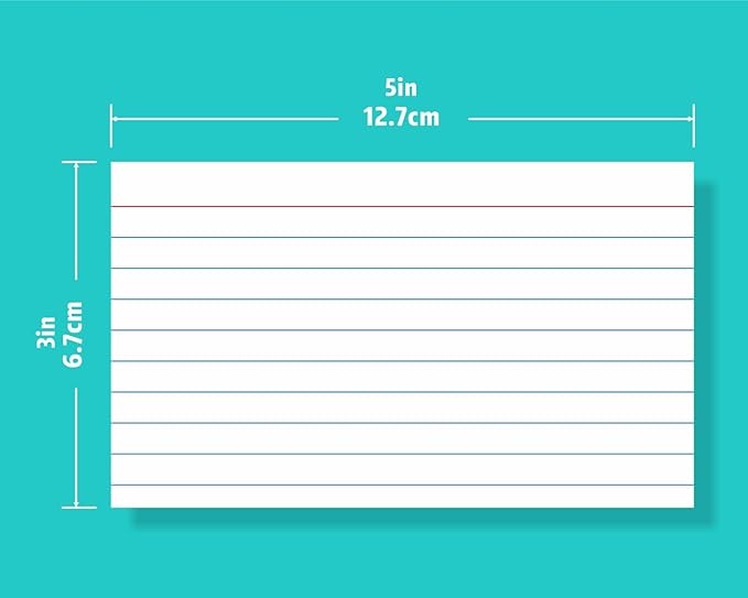 YIZUUN Index Cards 3x5, 300 Pack, Heavy Ruled Index Cards, Notecards 3x5 Lined, Flash Cards for Studying, Note Cards for Office, Home and School, White, 4 Packs of 75 Pack