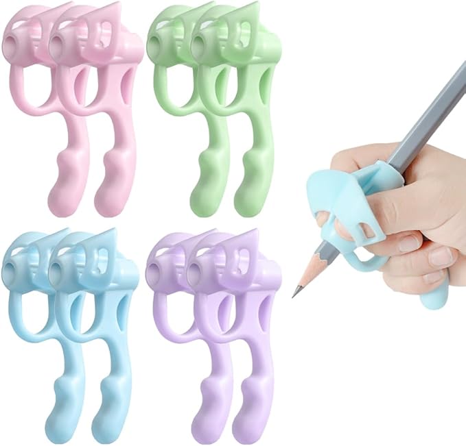 Pencil Grips for Kids Handwriting, 2024 New Toddler Pencil Grip Pencil Holder for Kids, Finger Grips for Pencils Practice Writing for Toddlers 2-4 Years, Special Education School Supplies (8 Pcs)