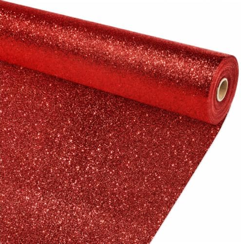 Glitter Red Bulletin Board Roll Non-Woven Fabric Poster 15.7" x12ft