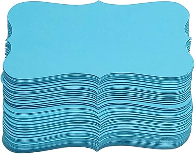 PPAPPAPPIYO Color Index Cards 3.5 x 2, 180gsm Thick Cardstock, Blank Colored Flash Cards for Study, Notes, Business Cards & Labels, Small Notecards 100 Pack (blue)