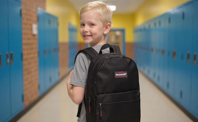 Trail maker 24 Pack 17 Inch Backpacks in Bulk Backpacks for Boys, Girls, School, and Homeless Donation