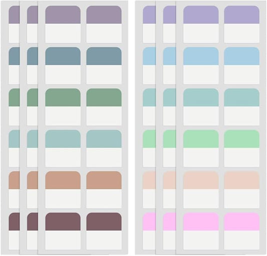 240 Pcs Sticky Index Tabs, Colored Book Sticky Tabs for Notebooks, Repositionable Page File Tabs for Notebooks Books File Classification,12 Colors (1 Inch)