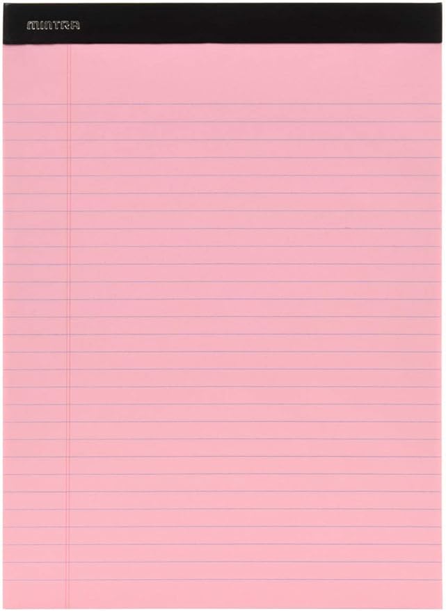 Mintra Office Colorful Legal Pads - Includes 2 Blue, 2 Pink, and, 2 Green Writing Pads, Micro Perforated Lined Sheets, Ideal for Professional & Personal Use, 8.5"x11" Wide Ruled, 6 pack Pastel Set 2