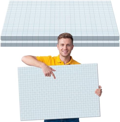 Ctosree 2 Pack Large Graph Paper Pads 17 x 22 in, 5x5 Quad Ruled Grid Paper