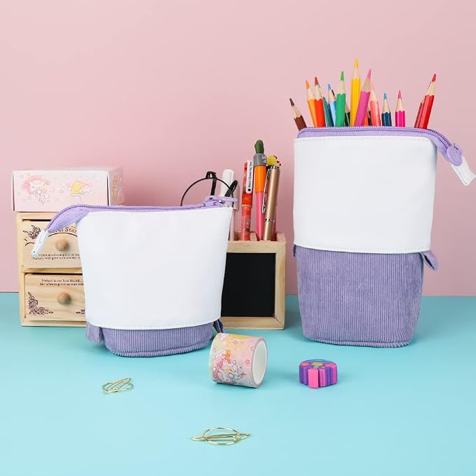 Oyachic Stand up Pencil Case Standing Pencil Holder Transformer Pencil Pouch Telescopic Pen Bag Cute Makeup Bag Cosmetic Organizer Bag Box for Women