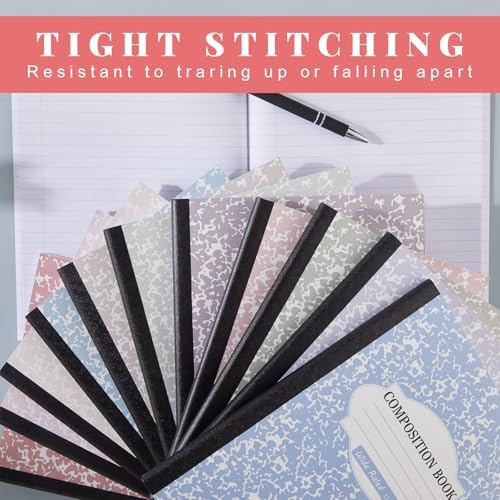 Colarr 12 Pack Composition Notebook Wide Ruled Marble, Taro Color