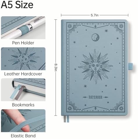 EMSHOI Dotted Journal Notebook, 192 Pages, A5 Size (5.7'' x 8.3'')