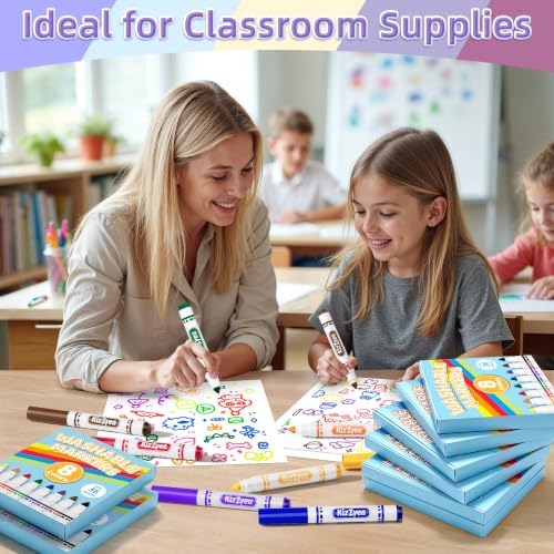 Washable Markers Bulk, Markers for Kids, 8 Assorted Colors, 20 Boxes(160ct)