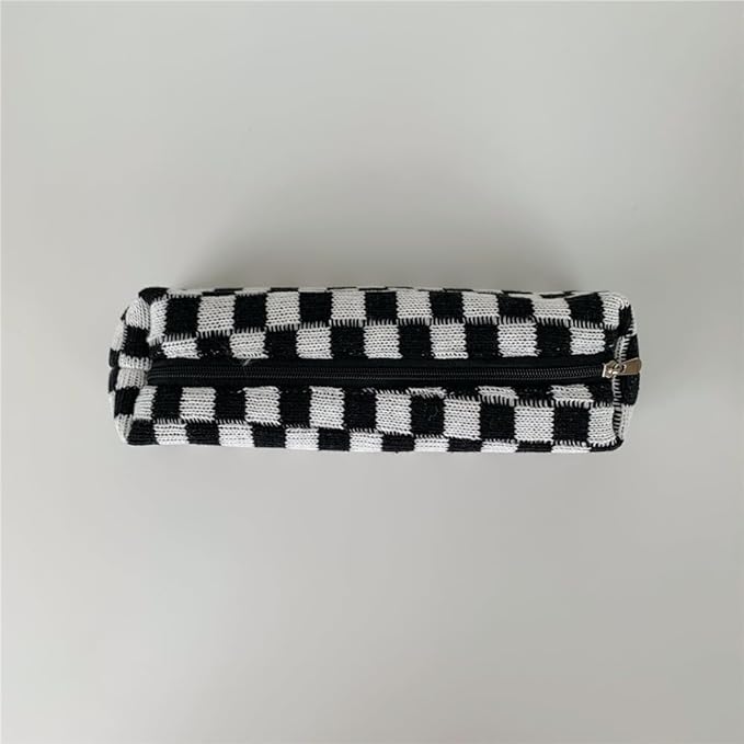 Pencil Case Pen Case Office College School Storage Bag Pouch Holder Box Organizer Makeup Pouch Cosmetic Bag Aesthetic Cute Pencil Case for Girls Boys Kids (Black)