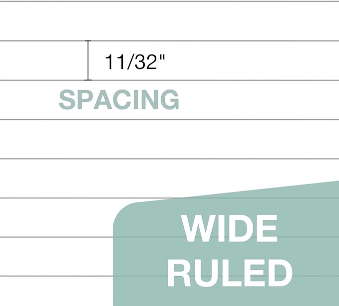 POPRUN Loose Leaf Paper, 8.5" x11" Wide Ruled Paper, 3 Hole Punched Wide Ruled Notebook Paper for Binder, Office School Supplies, AA Grade Bulk Lined Filler Sheets 3 Pack (300 Sheets)