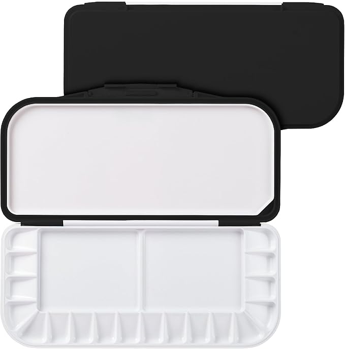 Mr. Pen- Airtight Watercolor Palette with Lid, 18 Wells & 2 Mixing Areas, Lightweight Sealing Paint Palette for Travel, Painting, Watercolor Mixing, Art Class and Studio Use