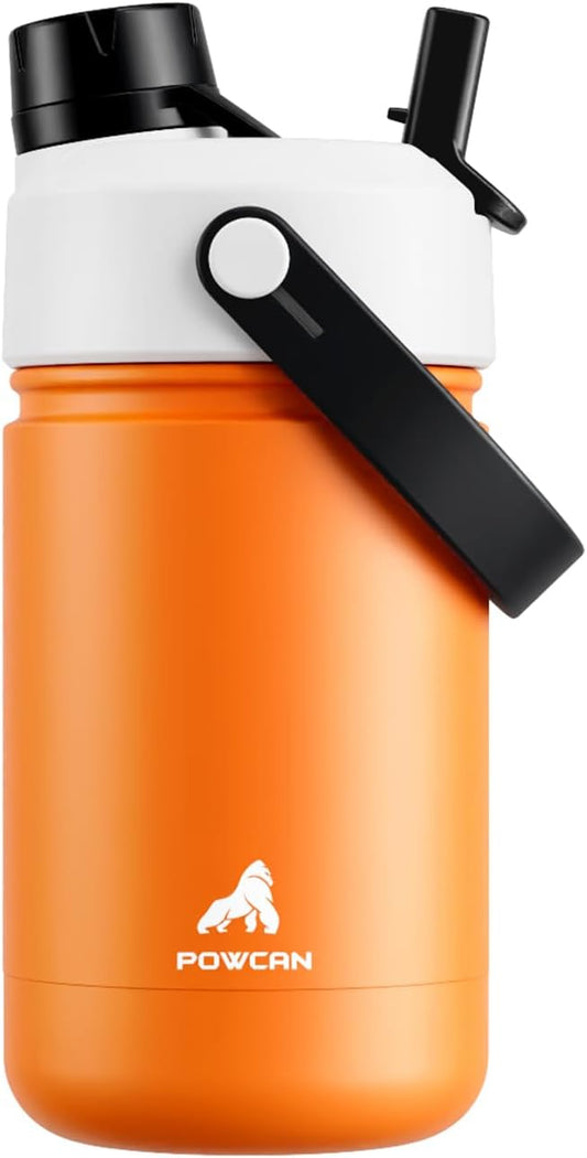 12 oz Kids Insulated Water Bottle: 2-in-1 Straw Spout Lid, Leakproof, BPA-Free, Keep Cold 24H, Car Cupholder Friendly, Small Stainless Steel Cup for School, Outdoor, Birthday Gift (Sunny Puppy)