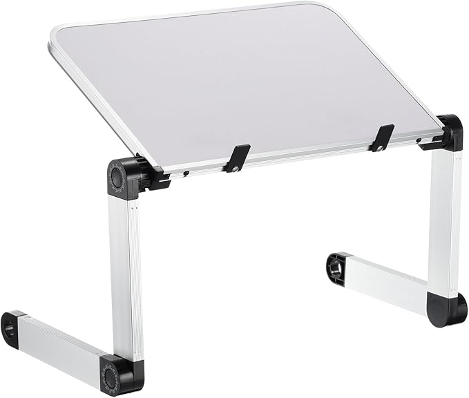 PATIKIL Adjustable Book Stand for Reading, Book Holder with Page Clips Adjustable Angle for Laptop Book Magazine Tablet, White